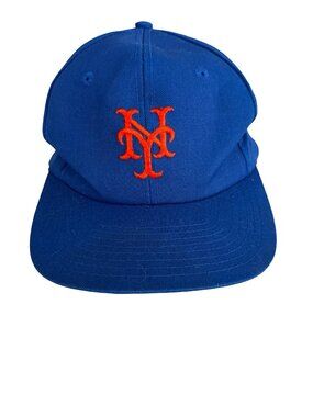 Vintage New York Mets Twins Snapback Hat Green Underbrim MLB Taiwan 1980s 90s